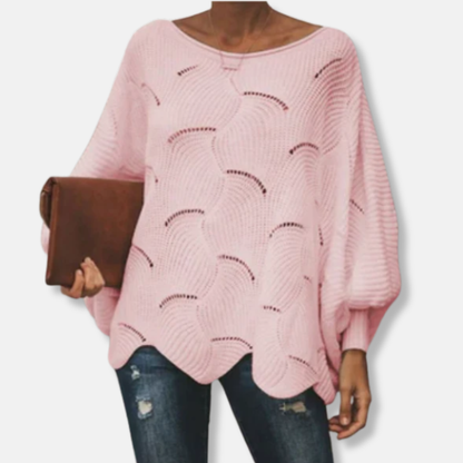 Cozy Oversized Sweater with Loose Fit Sleeves