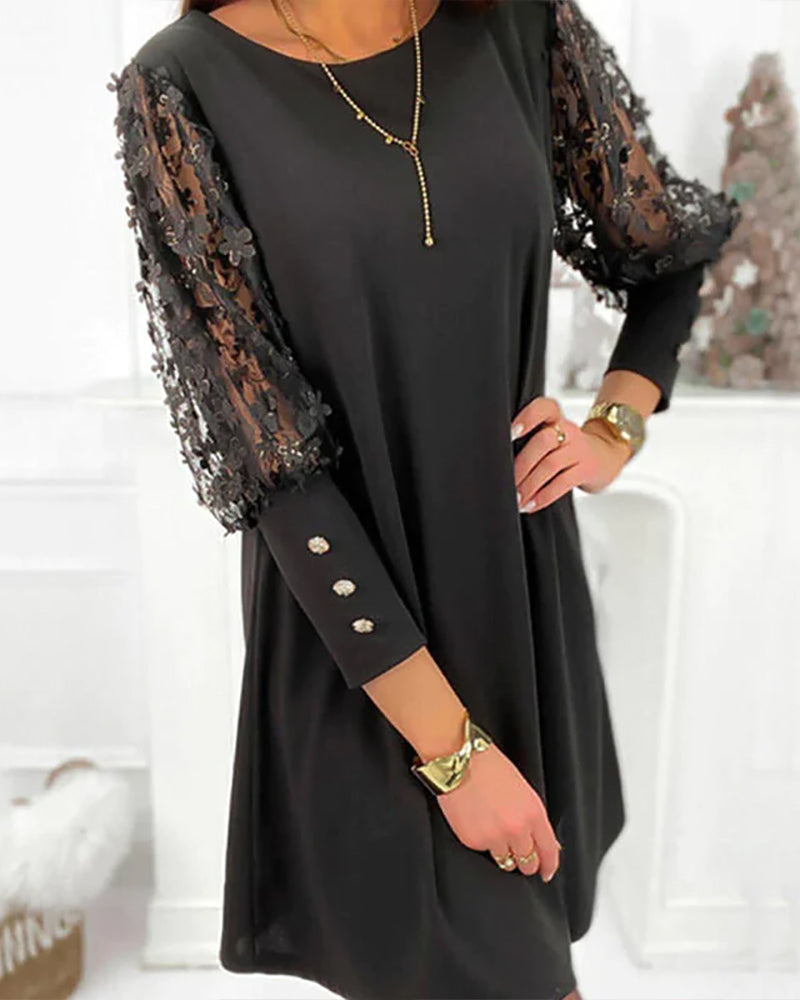 Chic Ladies Floral Short Sleeve Dress