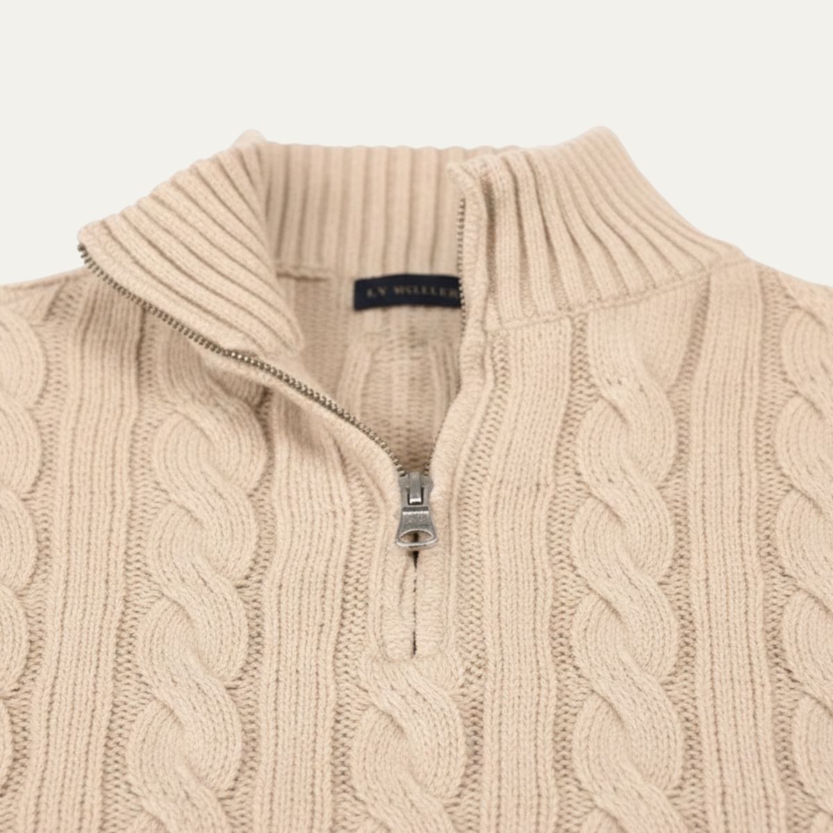 Luxury Merino Wool Men's Half Zip Sweater
