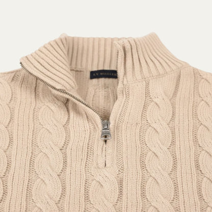 Luxury Merino Wool Men's Half Zip Sweater