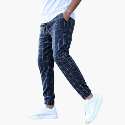 Men's Classic Fit Pants with Elastic Waist