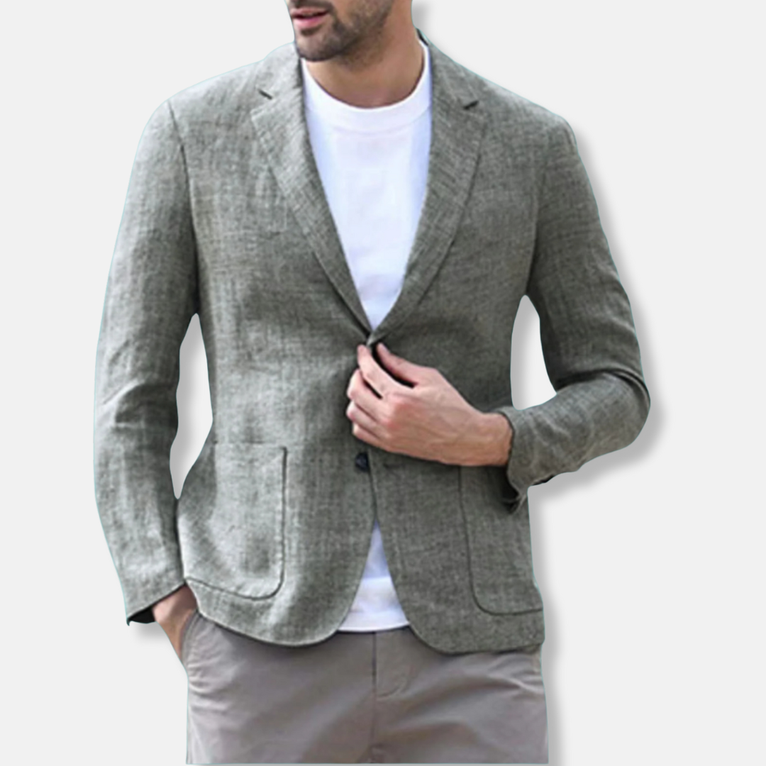 Men's Slim Fit Blazer with Classic Lapel