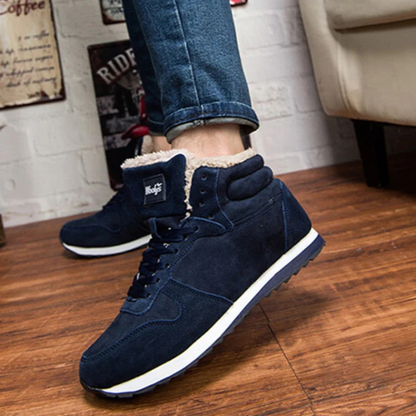 Comfortable Men's Insulated Fleece Ankle Boots