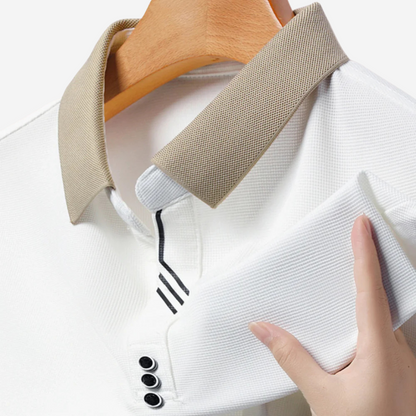 Relaxed Fit Mens Long Sleeve Polo Shirt