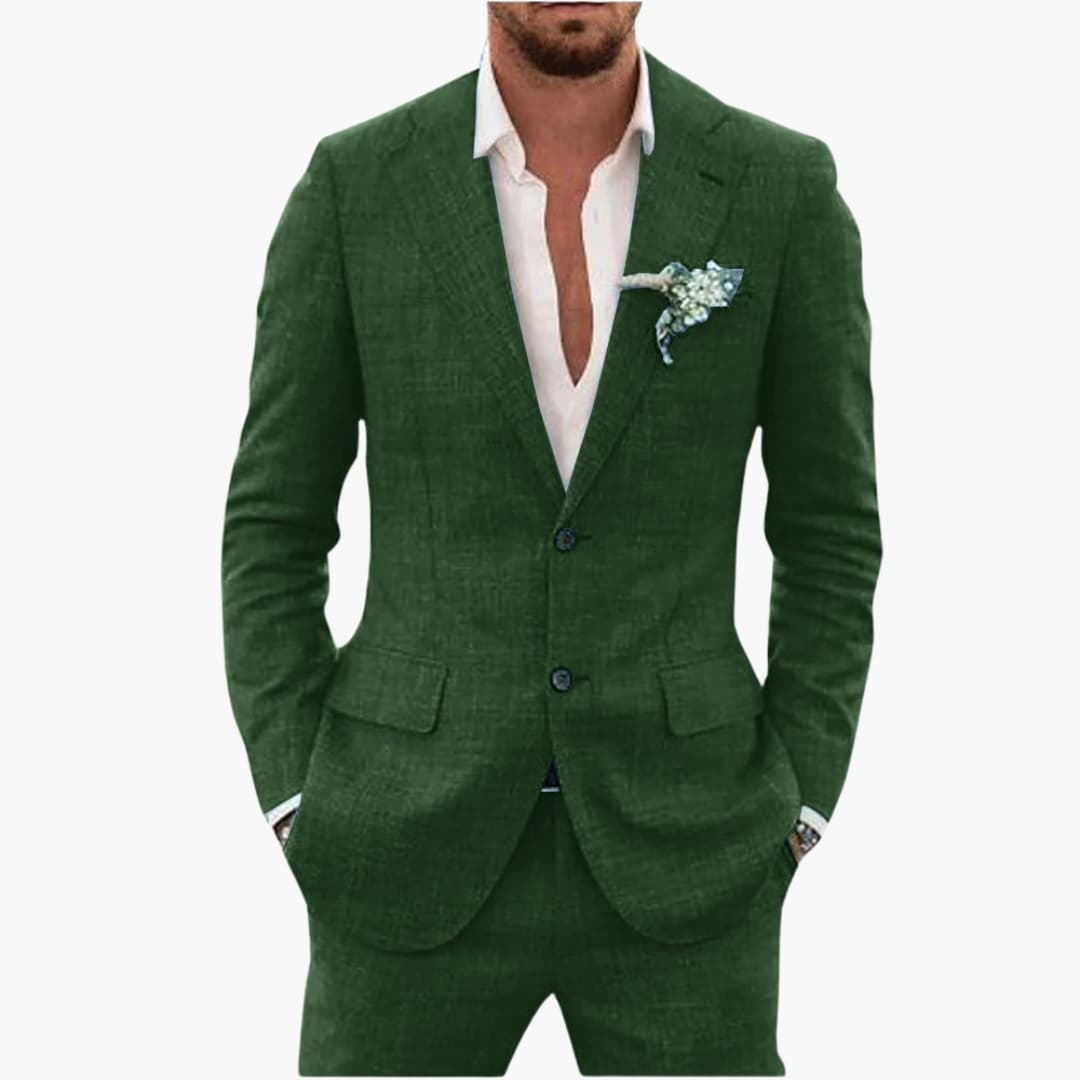 Classic Two Button Mens Suit Jacket Pants