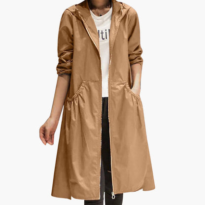 Ladies Waterproof Parka Jacket with Zip