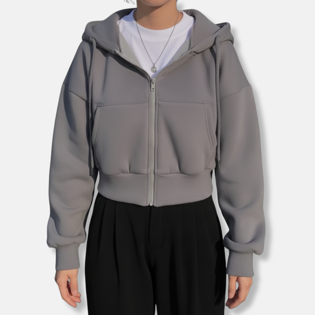 Casual Women's Zip Up Hoodie with Pockets
