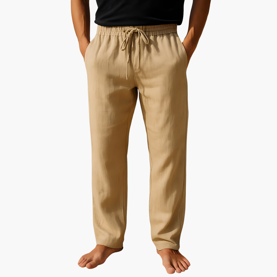 Lightweight Summer Pants for Men with Elastic Waist