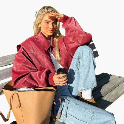 Women's Large Fleece Coat with Long Sleeves