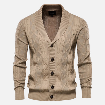 Classic Patterned Knit Cardigan