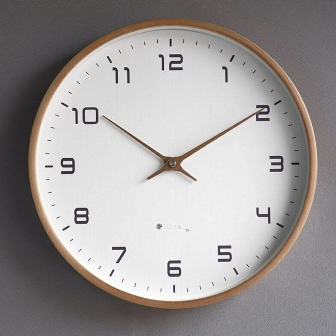 Sleek Black Numerical Wall Clock