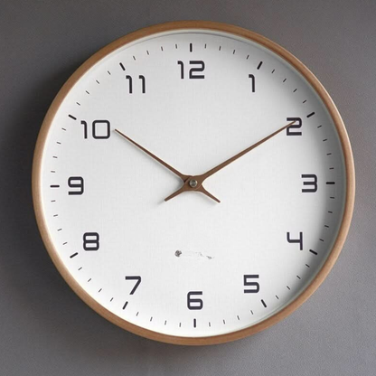 Sleek Black Numerical Wall Clock