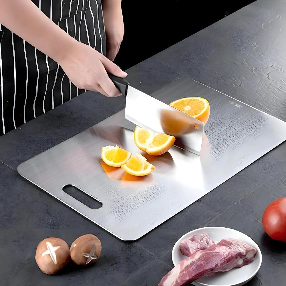 Heavy Duty Metal Chopping Board for Easy Cleaning