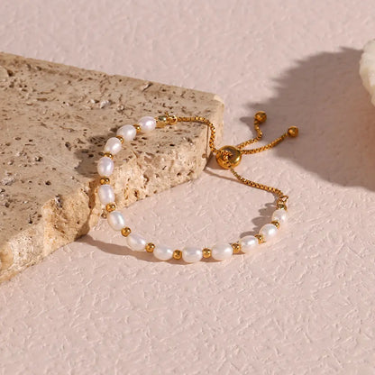 Luxurious White Pearl Jewelry Bracelet