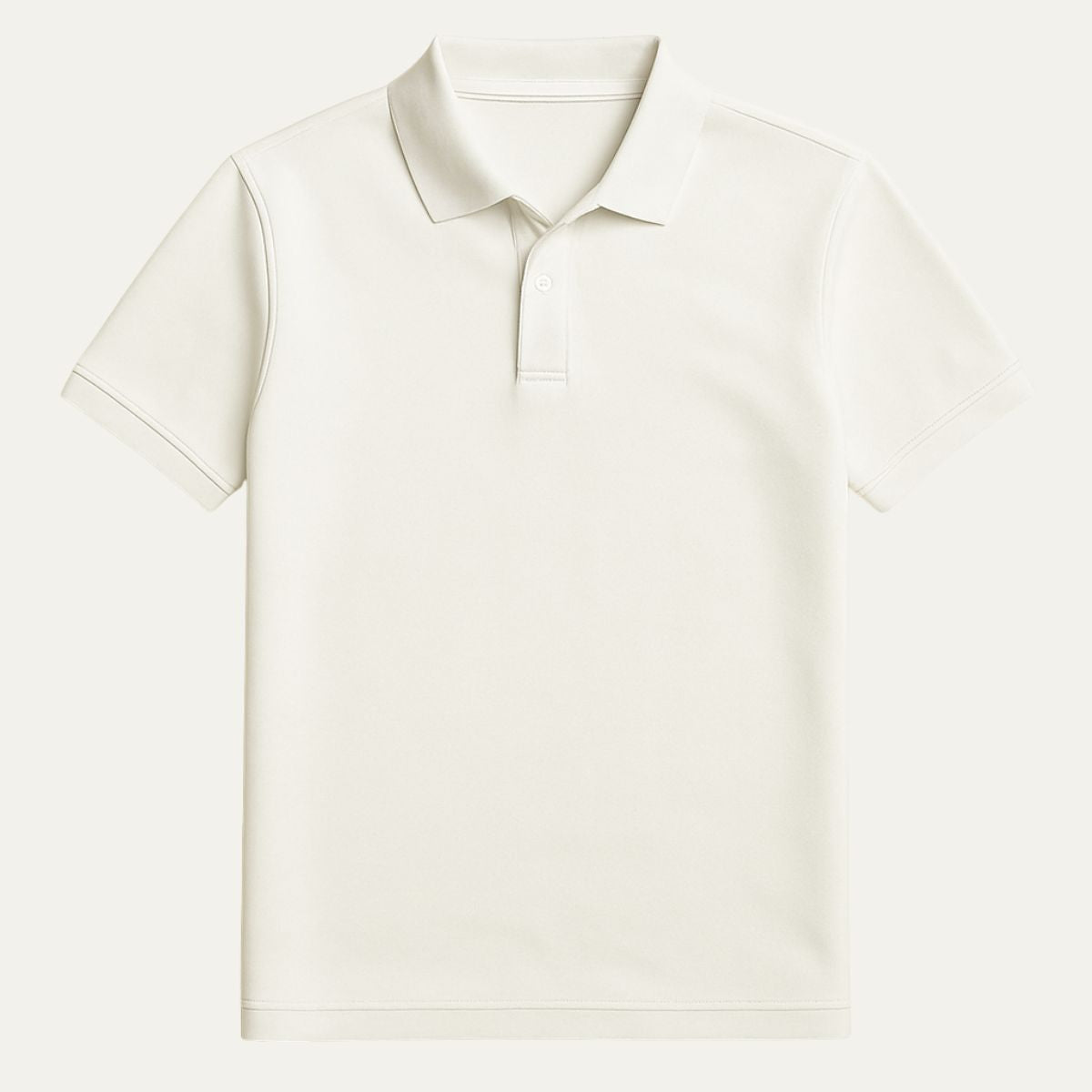 Classic White Mens Polo Shirt - Elegant Preppy Style