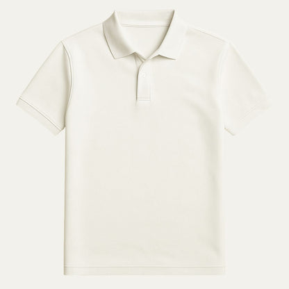 Classic White Mens Polo Shirt - Elegant Preppy Style