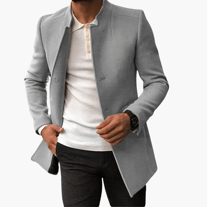 Classic Button Front Mens Winter Coat