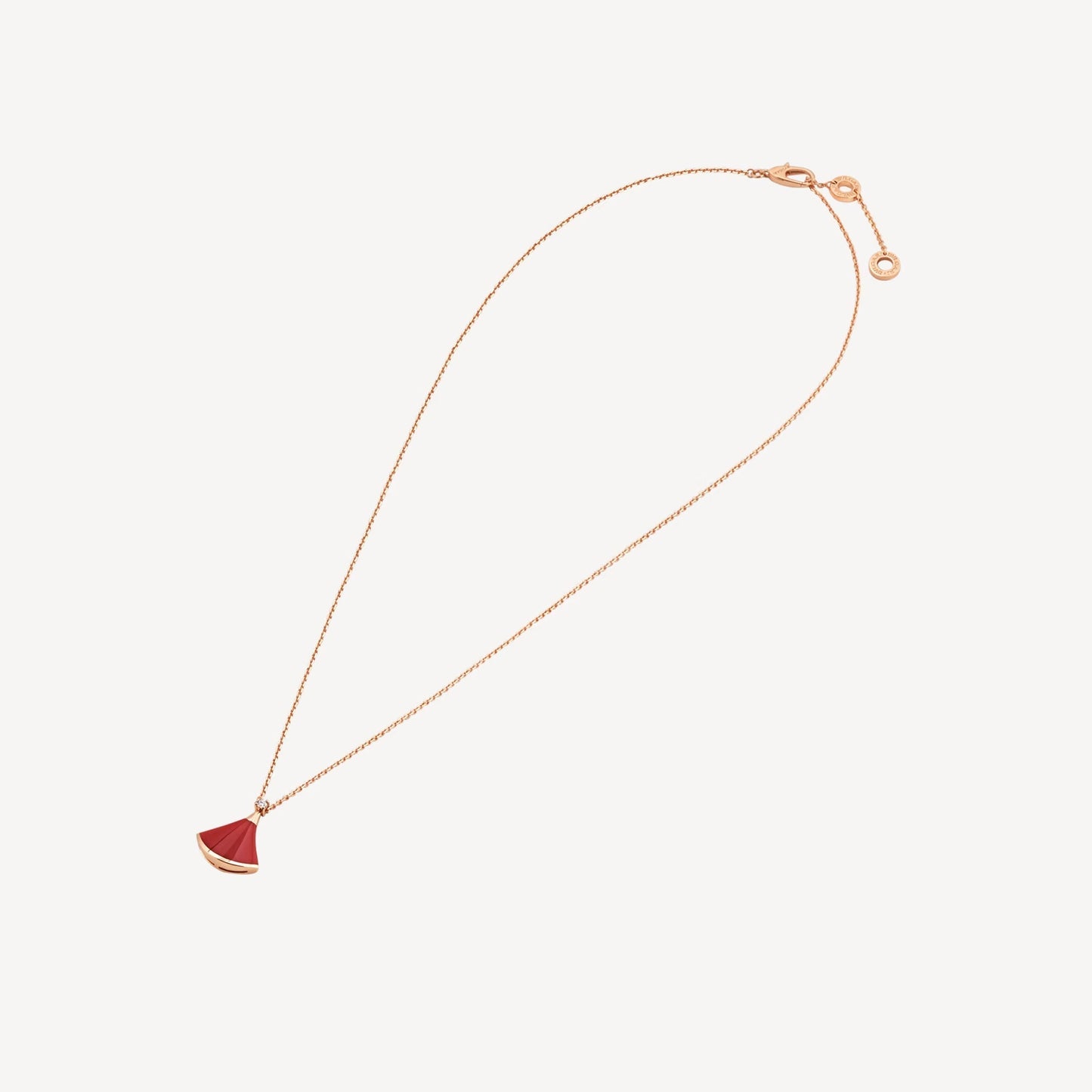 Luxurious Red Agate 925 Silver Rose Gold Necklace