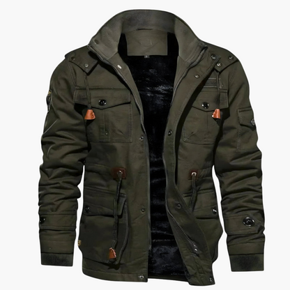 Waterproof Zip Up Mens Coat with Extra Pockets