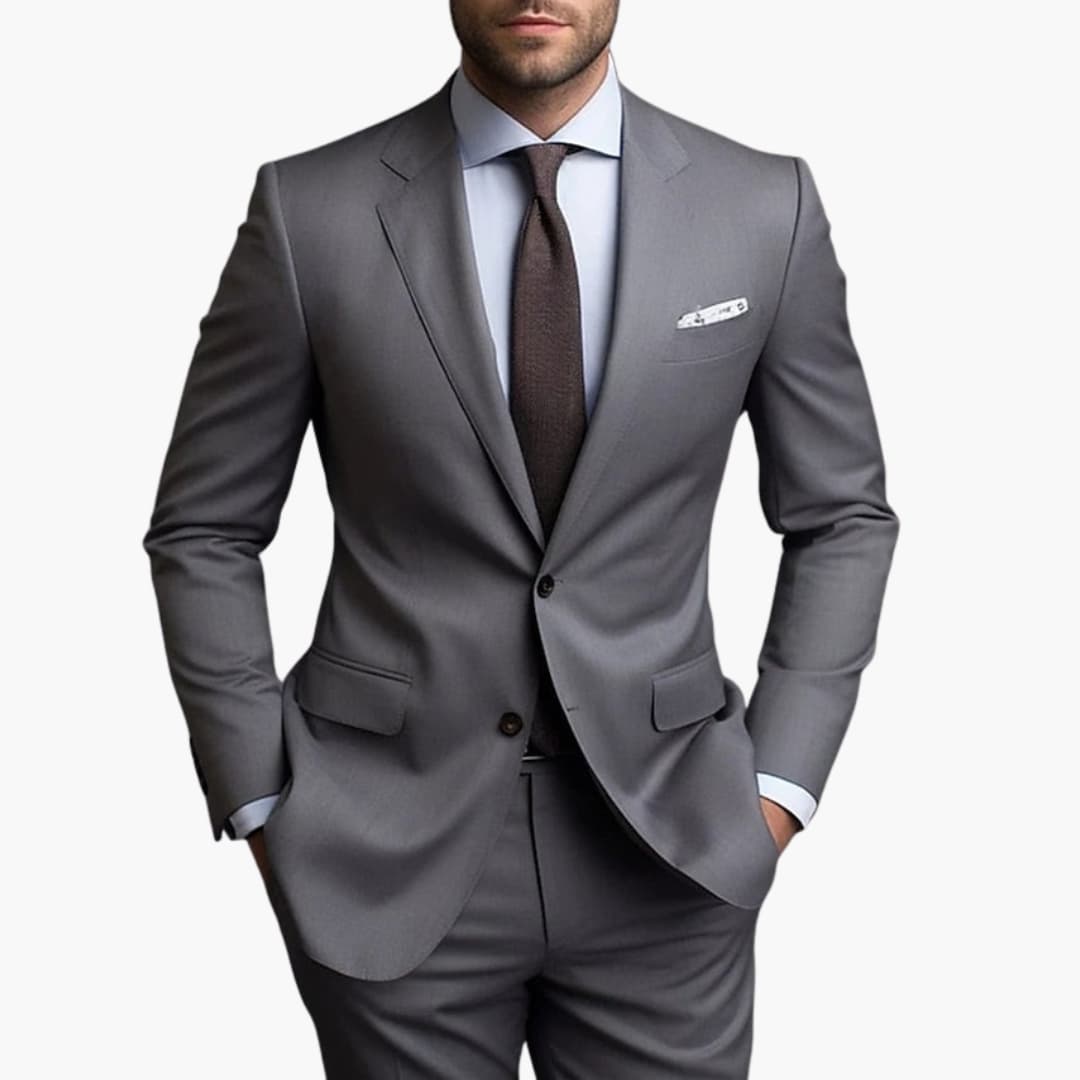 Slim Fit Men's Single Button Suit - Olytrend