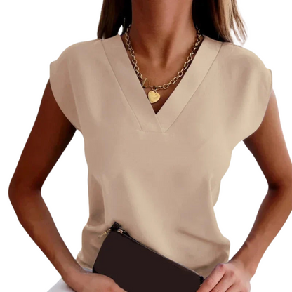 Breathable Casual V-Neck Top for Women