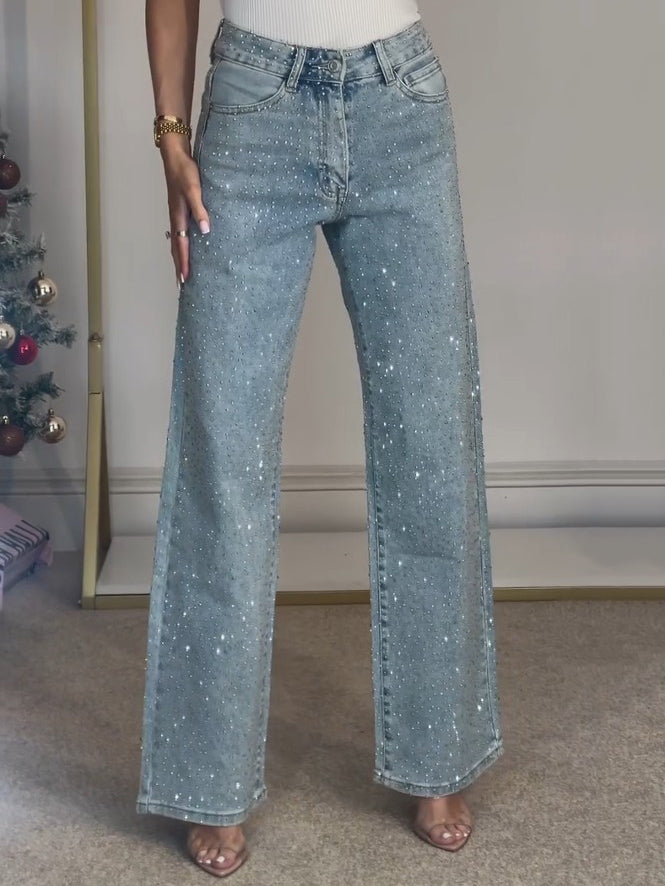 Decorative Classic Straight Jeans