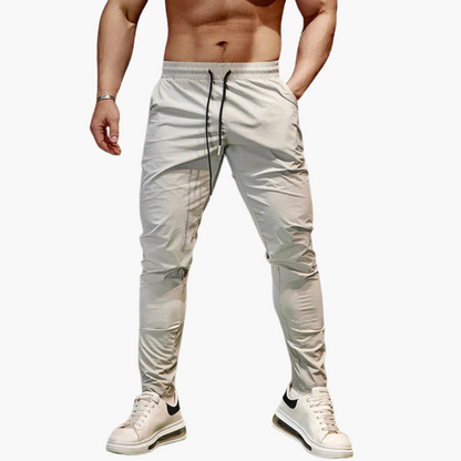 Relaxed Fit Running Pants for Men - Elastic Waist Sports Pants