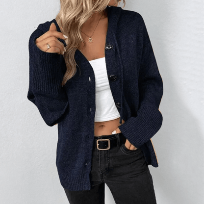 Women's Soft Cable Knit Hooded Sweater
