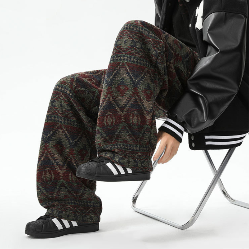 Casual Aztec Wide Leg Jogger Pants