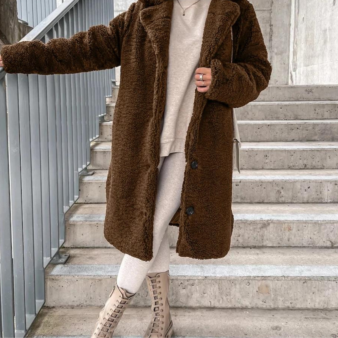 Cozy Oversized Women's Teddy Jacket