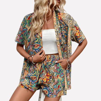 Ladies Floral Tunic and Shorts