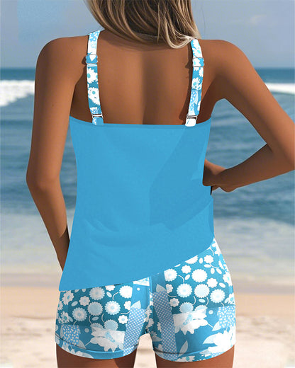Women's 2 Piece Swimwear with Soft Floral Design