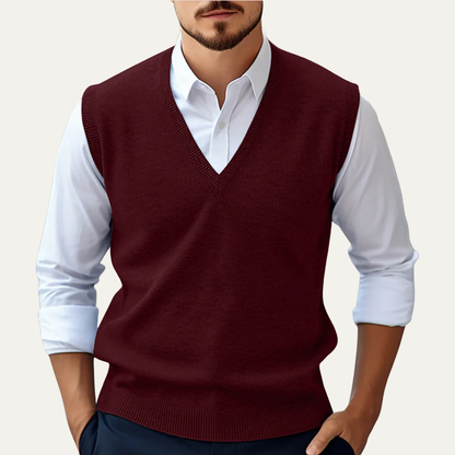 Casual Men's Sleeveless Crew Neck Knit Vest
