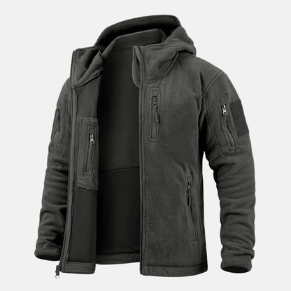 Practical Outdoor Fleece Coat | Classic Fit Mid-Length Jacket