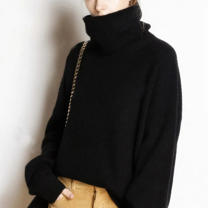 Large Fit Crew Neck Women's Sweater - Olytrend
