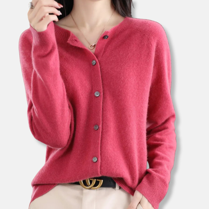 Classic Crew Neck Button Sweater