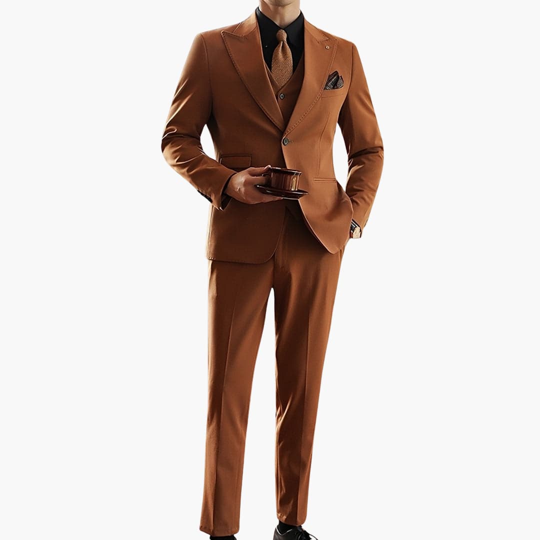 Men's Slim Fit 3 Piece Suit with Waistcoat