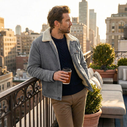 Rugged Men's Corduroy Insulated Parka Coat