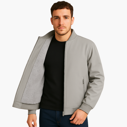 Men's Zip Up Fleece Lined Bomber Jacket