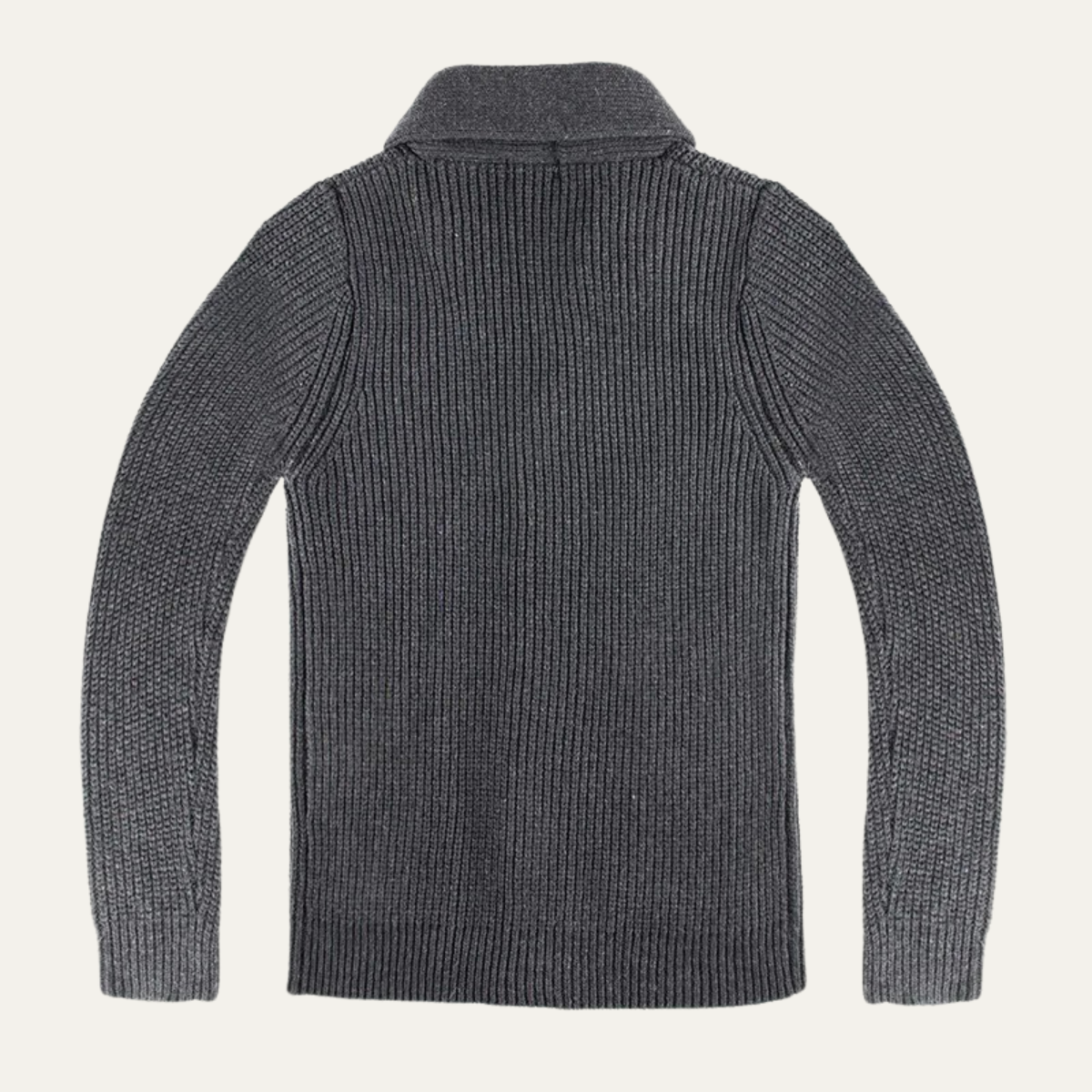 Warm Crew Neck Button Front Wool Cardigan Sweater