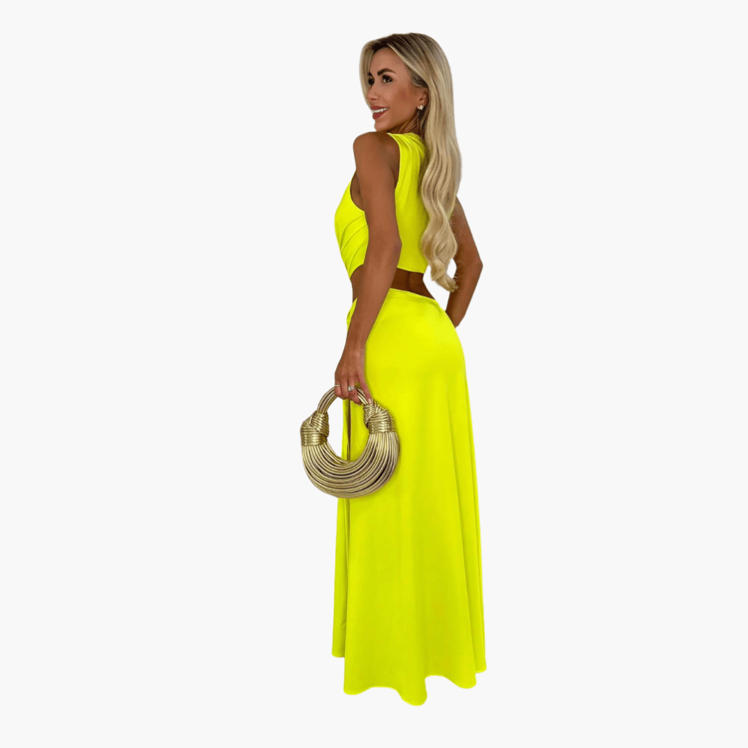 Sunny Women's V-Neck Cut Out Dress