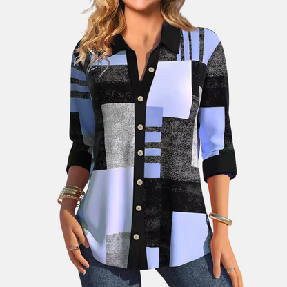 Relaxed Fit Plaid Women's Shirt