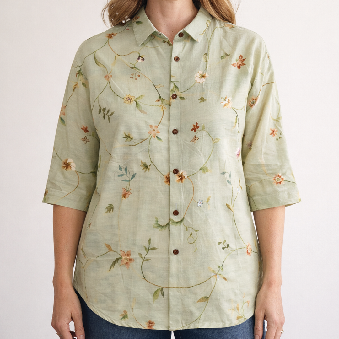 Classic Casual Short Sleeve Blouse - Nocini