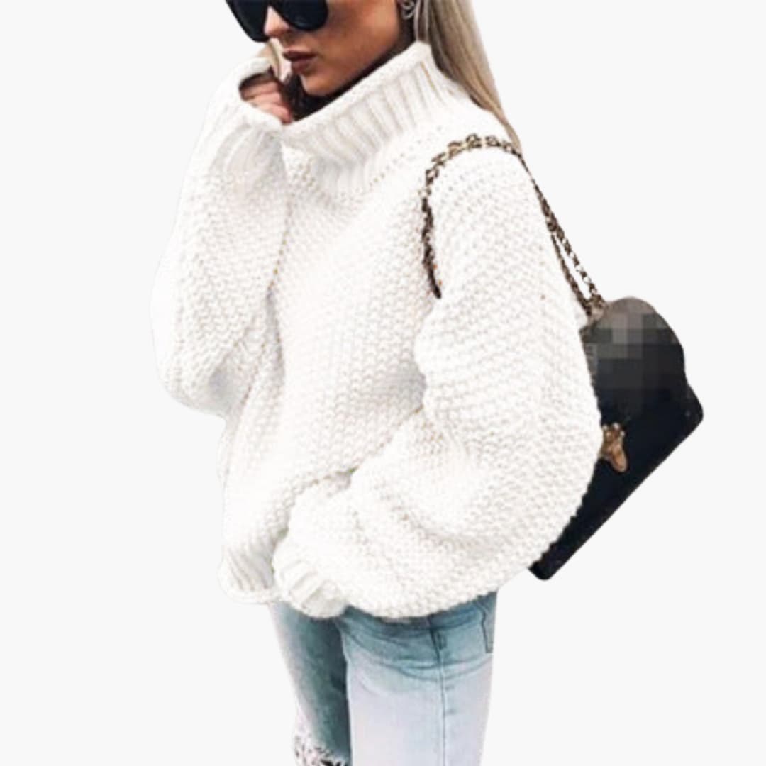 Soft Crew Neck Women's Sweater - Olytrend