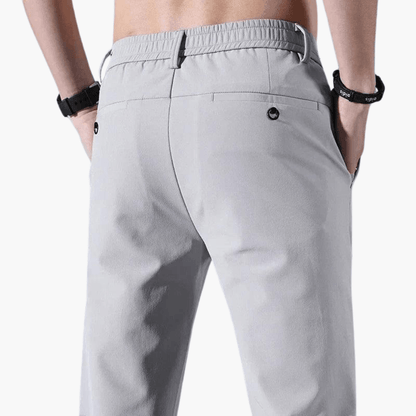 Men's Skinny Fit Stretch Pants with Zip Fly