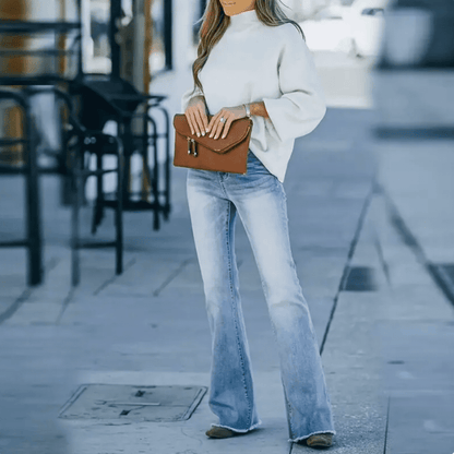 Trendy High Waisted Skinny Jeans for Ladies