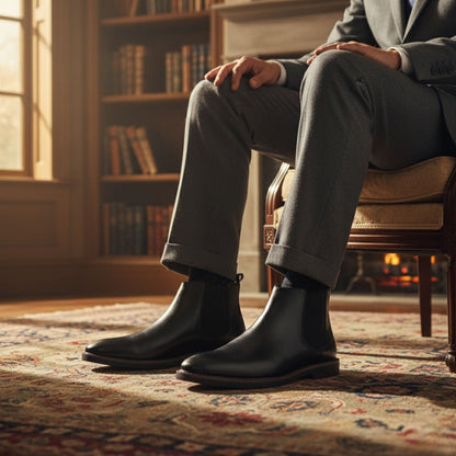 Tough Leather Men's Ankle Chelsea Boots
