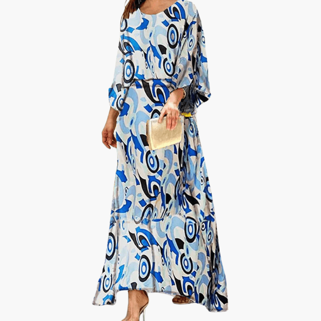 Long Printed Sundress for Women - Casual Summer Dress