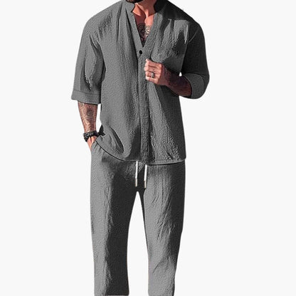 Men's Casual 2 Piece Drawstring Pants Outfit