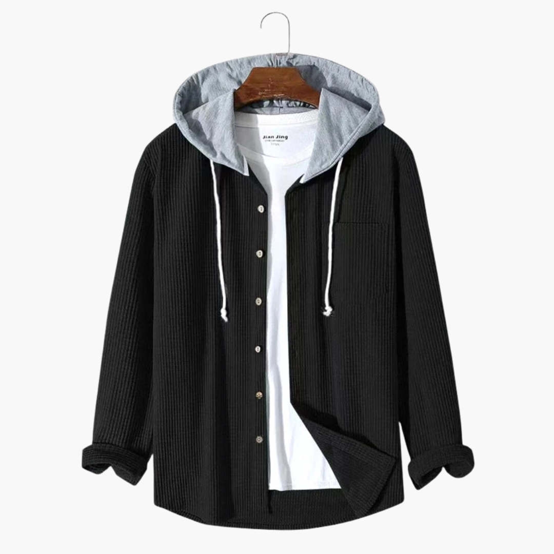 Men's Parka Coat with Button Front